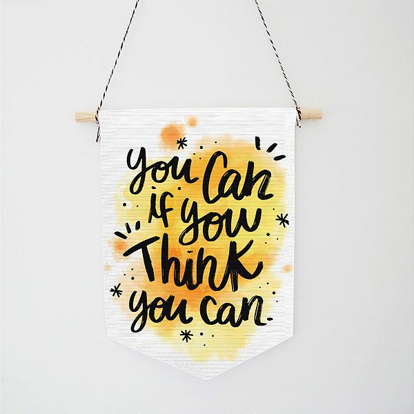 Flâmula Decorativa - Chalkboard Amarelo