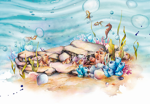 Painel Decorativo Fundo do Mar