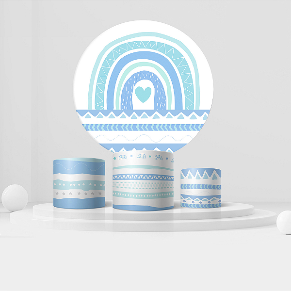 Veste Fácil Festa - Arco Iris Boho Azul