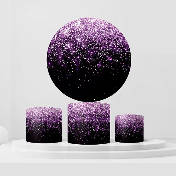 Veste Fácil Festa - Glitter Roxo
