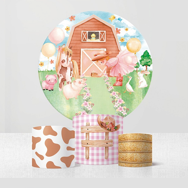 Kit Veste Facil Festa - Fazendinha Rosa