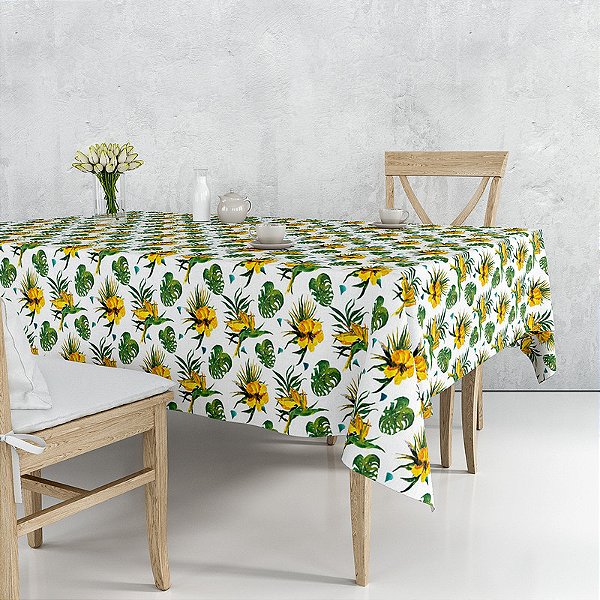 Toalha de Mesa Retangular - Flores