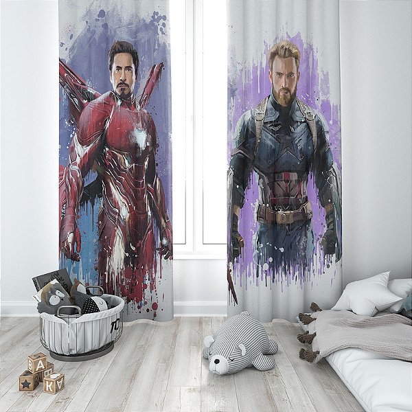Cortina Decorativa Estampas - Vingadores