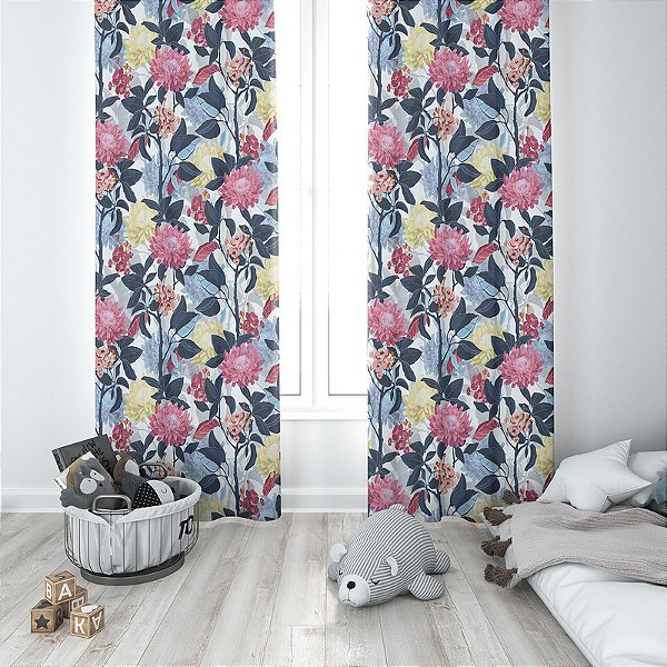 Cortina Decorativa Estampas - Floral