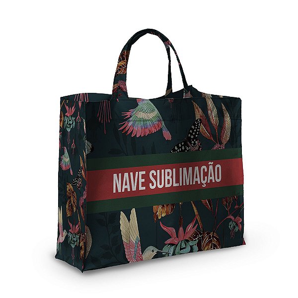Bolsa Nave Bag Impermeável Estampas Folhas Pretas