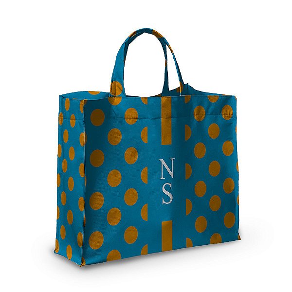 Bolsa Nave Bag Impermeável Estampas Azul e Laranja