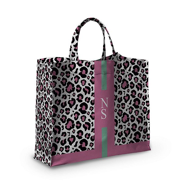 Bolsa Nave Bag Impermeável Estampas Rosa e Branco