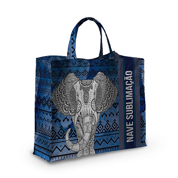 Bolsa Nave Bag Impermeável Estampas Azul Elefante