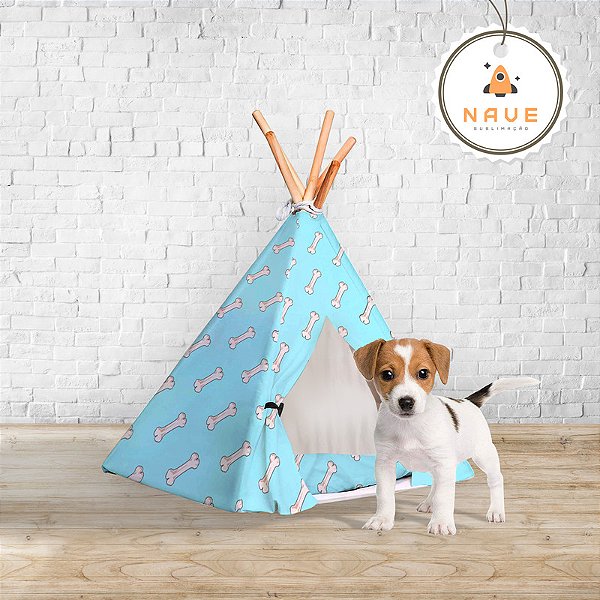 Toca/ Tenda/ Cabana Pet - Celeste Ossinho