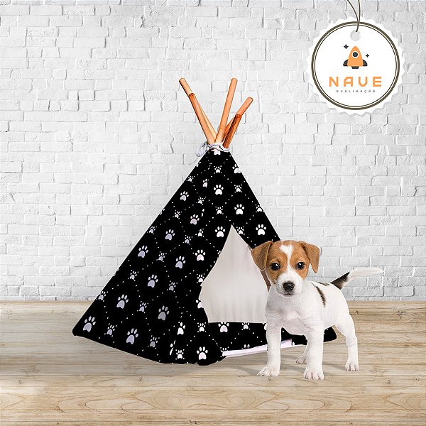 Toca/ Tenda/ Cabana Pet - Preto Patinha