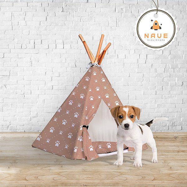 Toca/ Tenda/ Cabana Pet - Bege Patinha