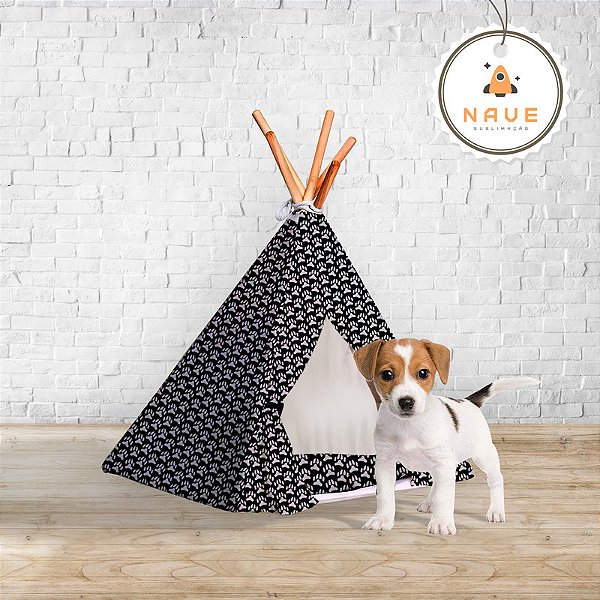 Toca/ Tenda/ Cabana Pet - Preto Patinha 2