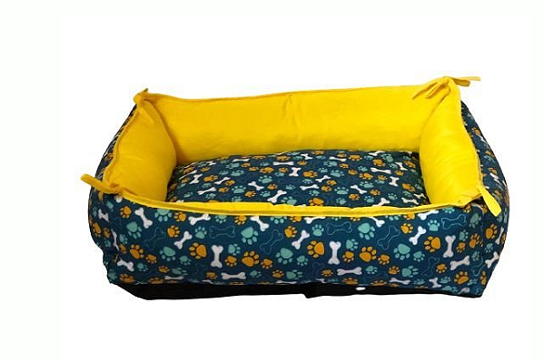Caminha Retangular Pet - Amarelo e Azul