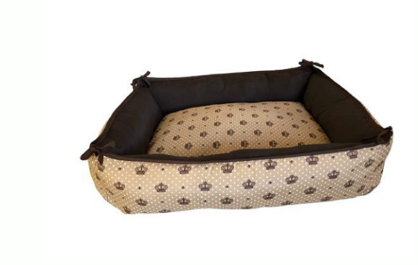 Caminha Retangular Pet - Marrom Patinhas