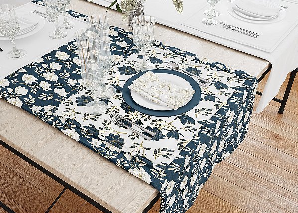 Conjunto Mesa Posta Preto e Branco