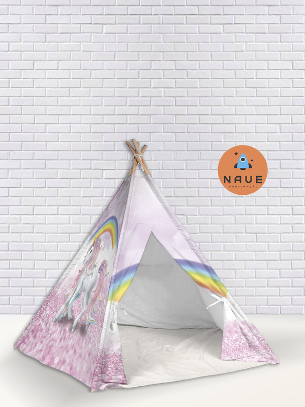 Kit Cabaninha/tenda/toca Infantil para Festa do Pijama Unicórnio Montessori