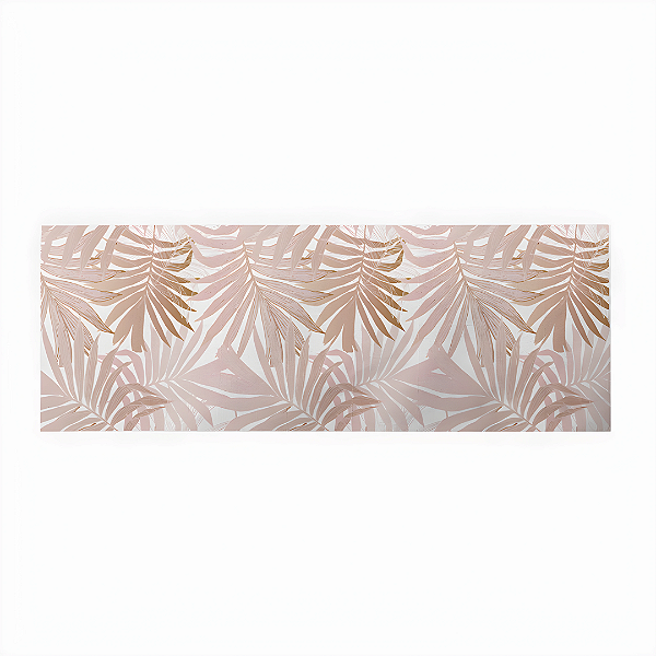 Conjunto Caminho de Mesa Estampas - Folhas Rosé