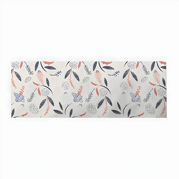 Conjunto Caminho de Mesa Estampas - Folhas Neutra