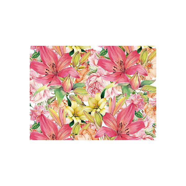 Jogo Americano Para Mesa Posta Floral Rosa