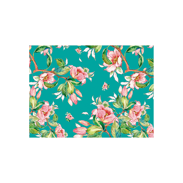 Jogo Americano Para Mesa Posta Floral Verde