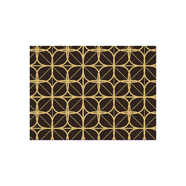 Jogo Americano Para Mesa Posta Padrão Preto e Amarelo