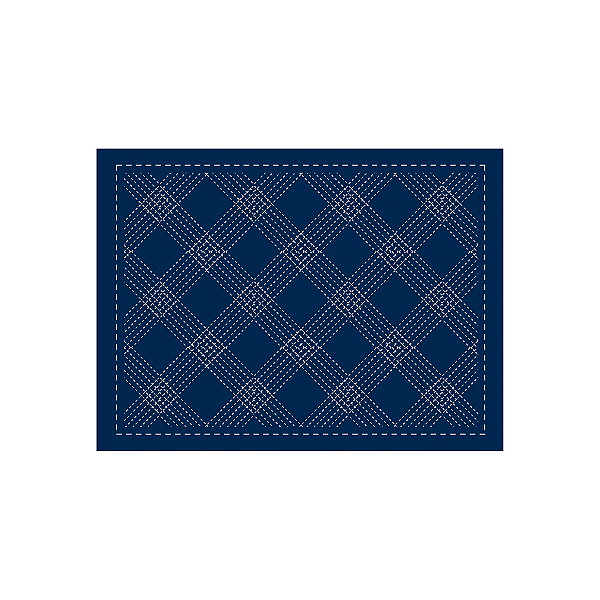 Jogo Americano Para Mesa Posta Xadrez Azul