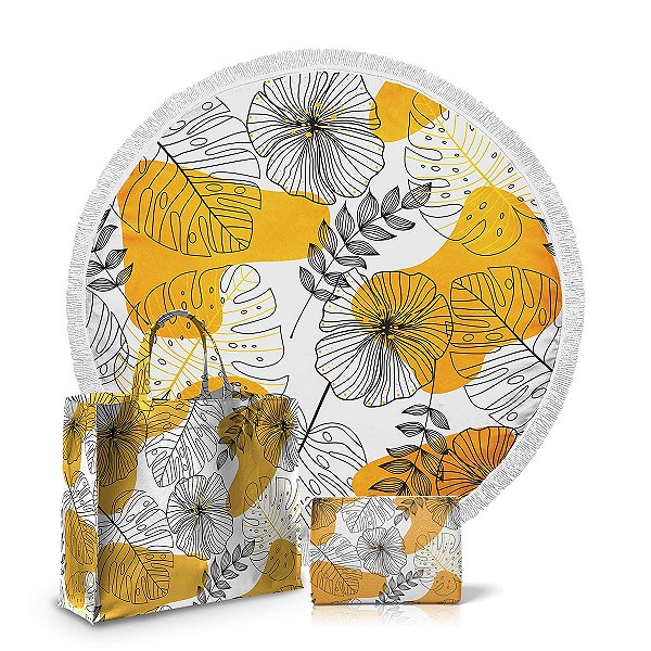 KIT NAVE SUMMER FOLHAS AMARELA