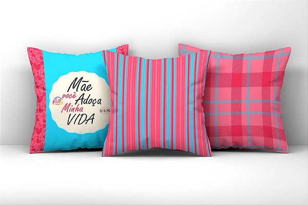 Conjunto de 4 Almofadas Dia das Mães 2