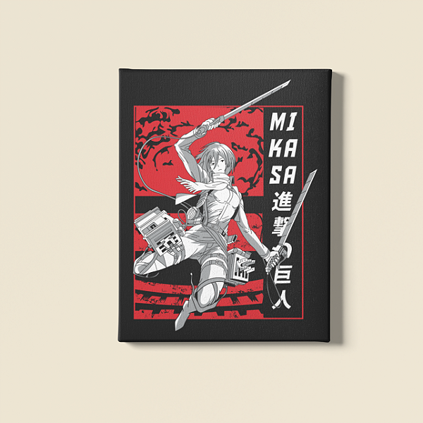 Quadro Personalizado - Attack On Titan Mikasa