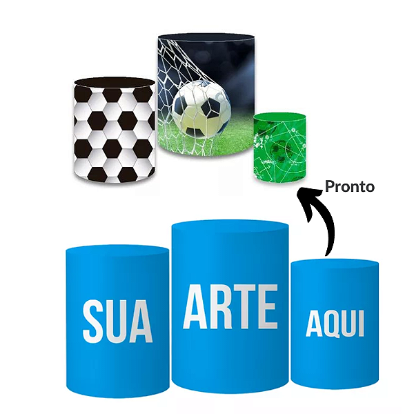 Trio Capas Cilindros Veste Fácil / Sua Logo/arte Aqui