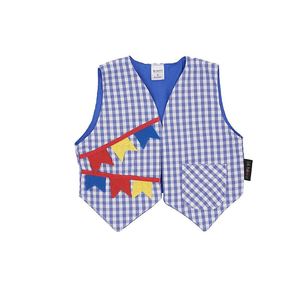 Colete Quadrilha/junina/caipira/são João Infantil - azul