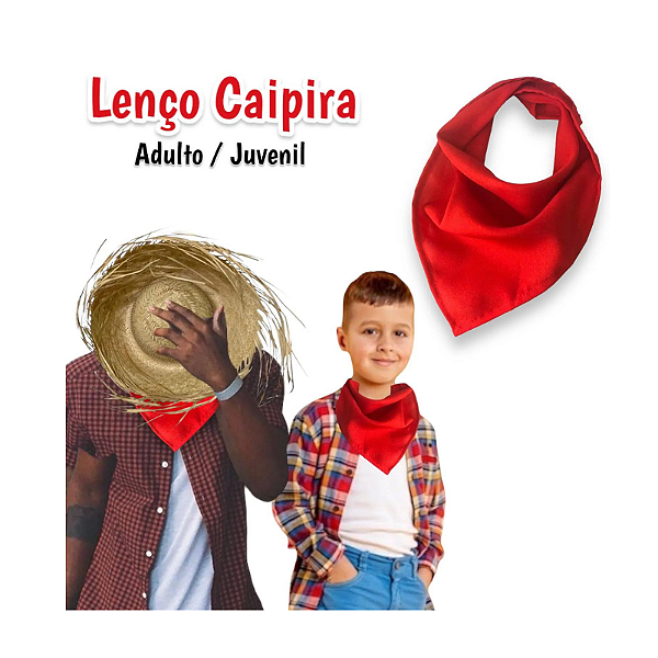 Lenço Junino/festa São João Estilo Caipira De Tecido/tam Un.