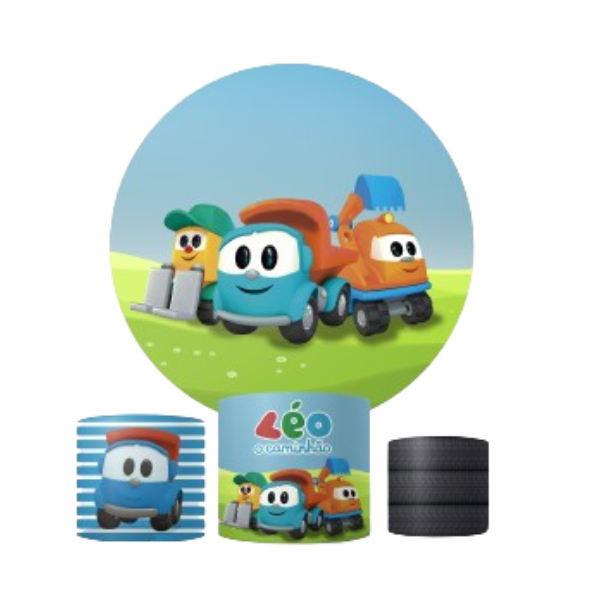 Kit Veste Facil Festa - Leo e os Caminhões