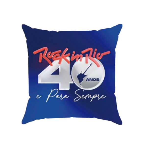 Almofada azul- Show Rock Especial 40 Anos 2024