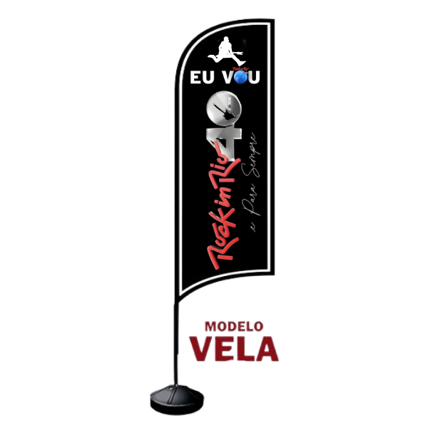 Wind Banner Bandeira Personalizado 2,5x0,70 Dupla Face