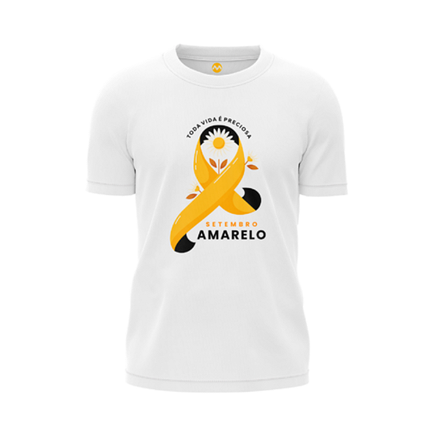 Camiseta/blusa - Setembro Amarelo/Branco 2024