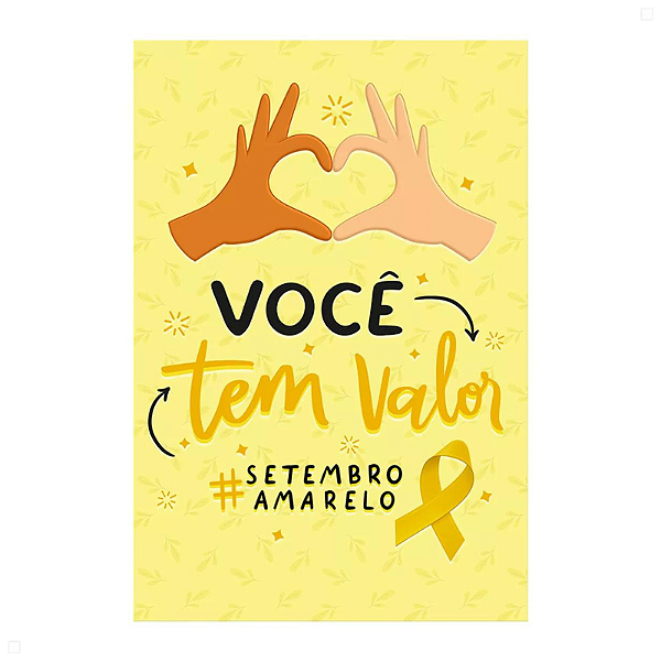 Painel Decorativo Vertical Setembro Amarelo/2024