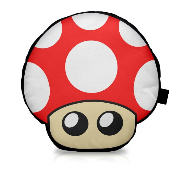 Almofada 3d - Cogumelo - Mario Brós