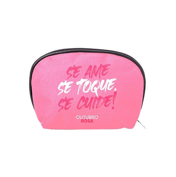 Necessaire Oval Outubro rosa 2024