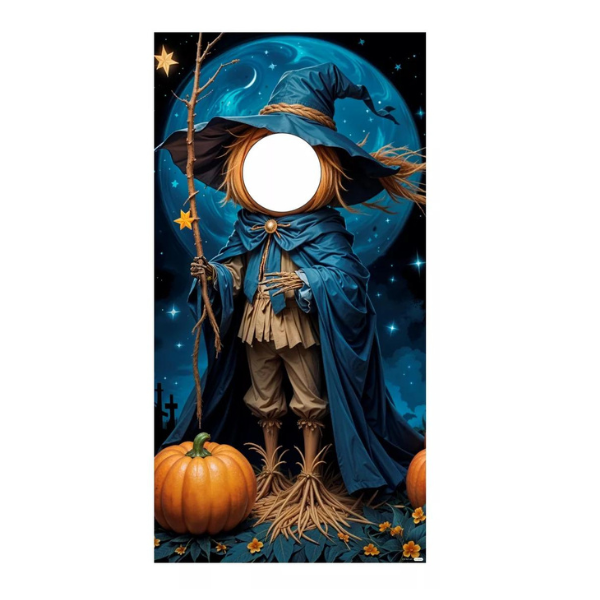 Painel Decorativo interativo vazado Halloween Espantalho