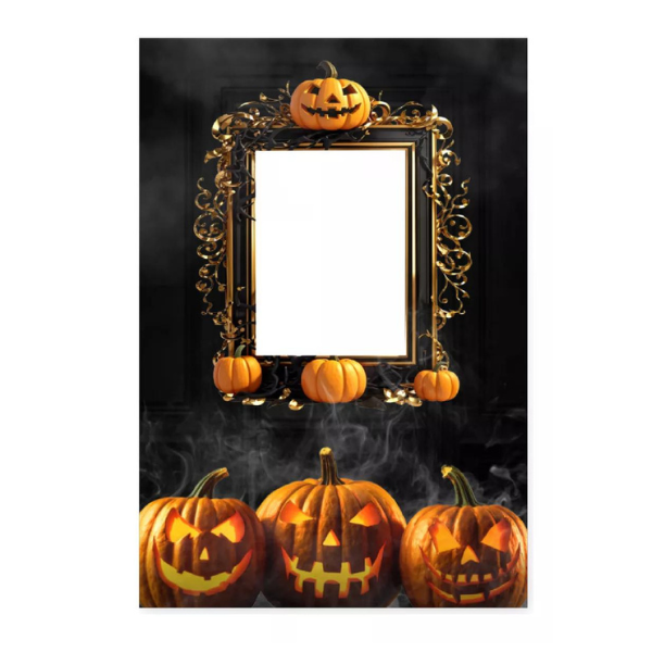 Painel Decorativo interativo vazado Halloween Abobora 2
