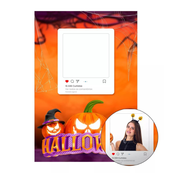 Painel Decorativo interativo vazado Halloween instagram