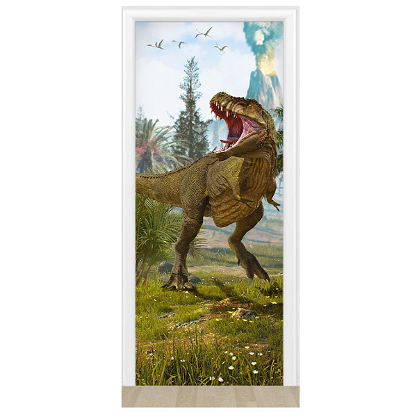 Capa De Porta Decorativo Tecido 0,85x2,10m - Dinossauro