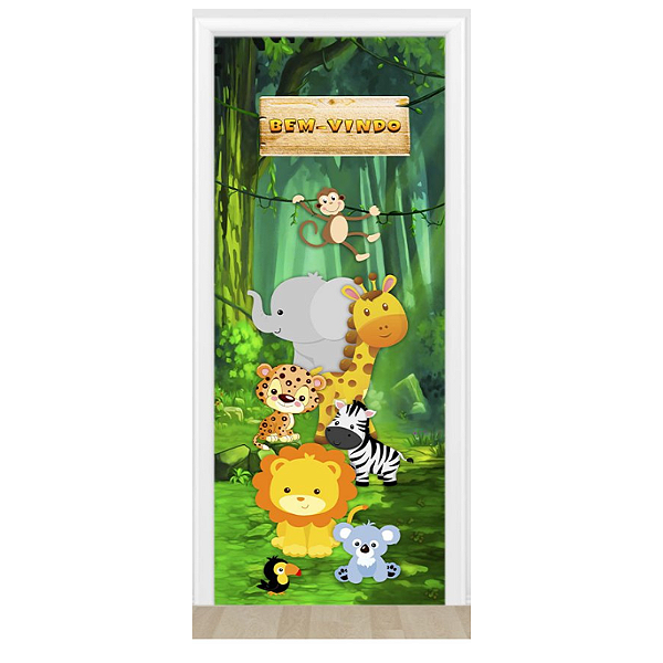 Capa De Porta Decorativo Tecido 0,85x2,10m - Safari 2