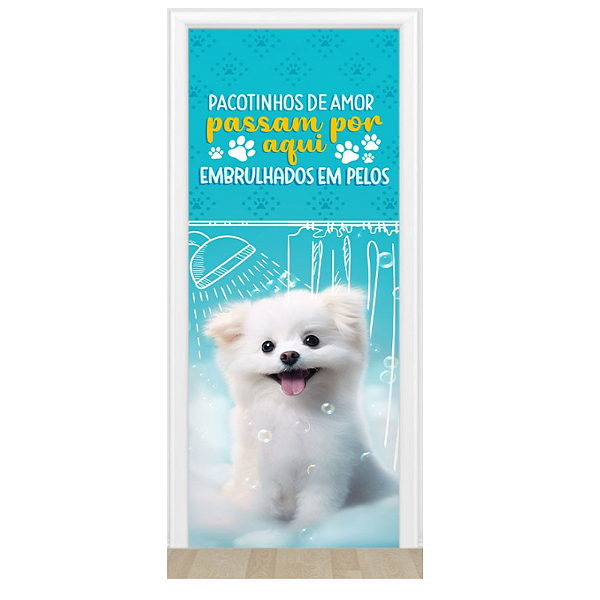 Capa De Porta Decorativo Tecido 0,85x2,10m - Pet