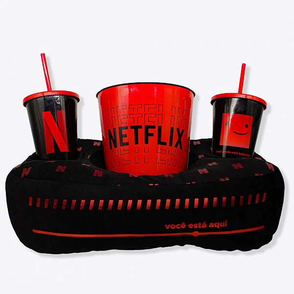 Almofada Porta Pipoca Casal - Netflix Promoção