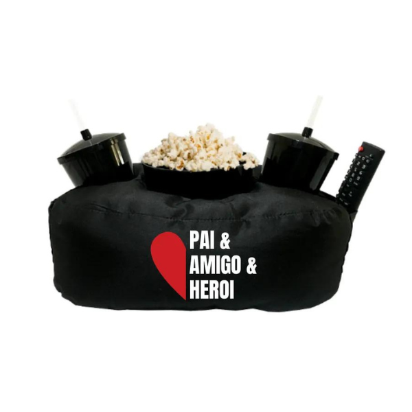 Almofada Porta Pipoca Casal - Pai amigo/ Dia dos Pais promoção