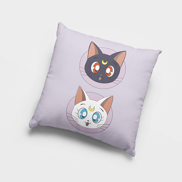 Capa de Almofada Decorativa Gatinho Sailor Moon promoção