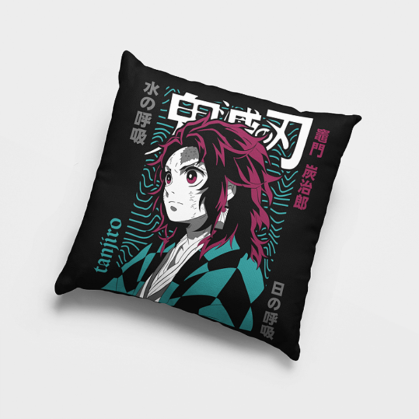 Capa de Almofada Decorativa Kamado Tanjiro promoção