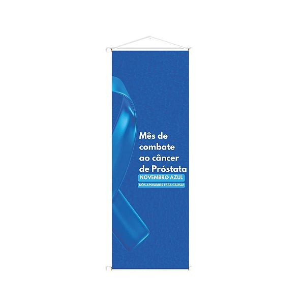 Banner Pronto com tubete - 1mx0,35cm Novembro azul 2024